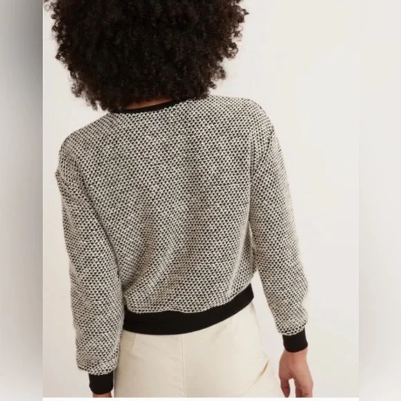 Marine Layer Women’s Textured Birdseye Crewneck Sweater Size Medium - Picture 2 of 8